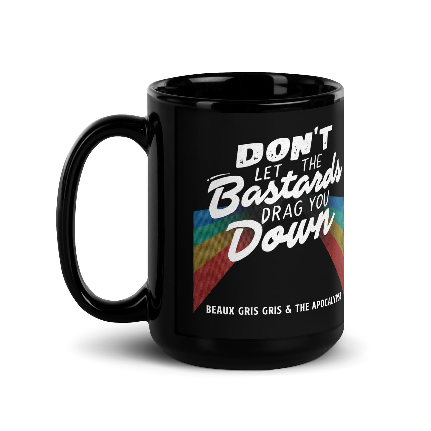Beaux Gris Gris "Bastards" Black Glossy Mug